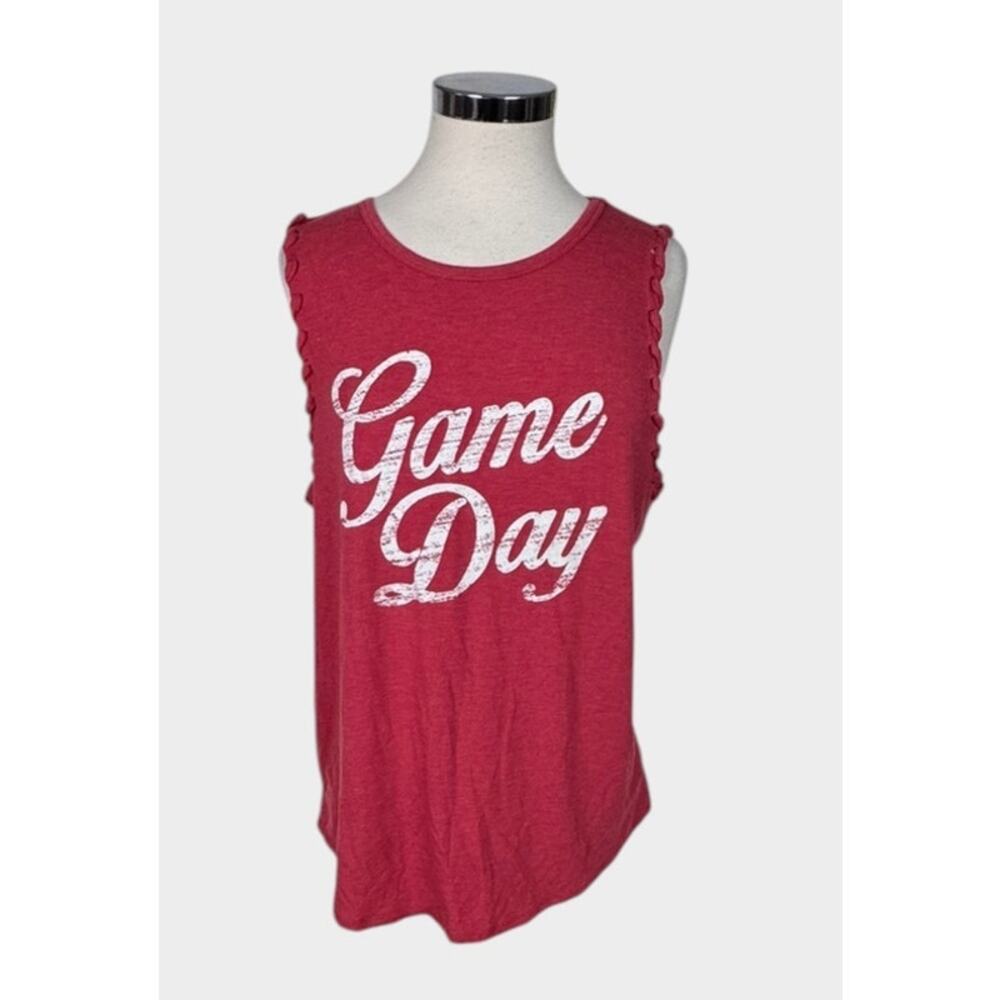 Maurices NEW NWT Large Red "Game Day" Sleeveless Tank Top